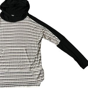Hooded Active Stripped Top